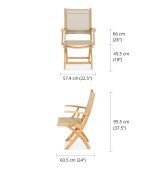 Rivera Folding Arm Chair - Image 6
