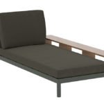 Lisse Left Chaise With Teak Shelft left