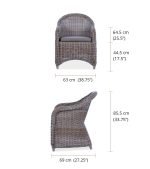 Monaco Dining Arm Chair Round - Image 6
