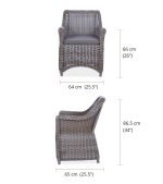 Monaco Dining Arm Chair Square - Image 6