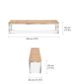 Siro Backless Bench 190 - Image 2