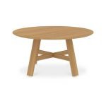 Octa Teak-Base Round Dining Table 150