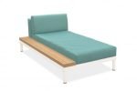 Lisse Right Chaise With Teak Tray