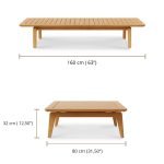 Platon Coffee Table Recta 160 - Image 9