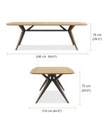 Lego Table 240 Teak Top - Image 4